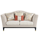 Tayden 71" Loveseat w/4 Pillows, Beige Velvet Acme