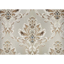 Danae 80" Loveseat w/5 Pillows, Fabric, Champagne & Gold Finish Acme