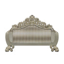 Sorina 77" Loveseat w/5 Pillows, Velvet, Fabric & Antique Gold Finish Acme