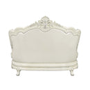 Adara 70" Loveseat w/5 Pillows, Pearl White Faux Leather Acme