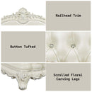 Adara 70" Loveseat w/5 Pillows, Pearl White Faux Leather Acme