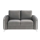 Wenona 59" Loveseat, Gray Velvet Acme