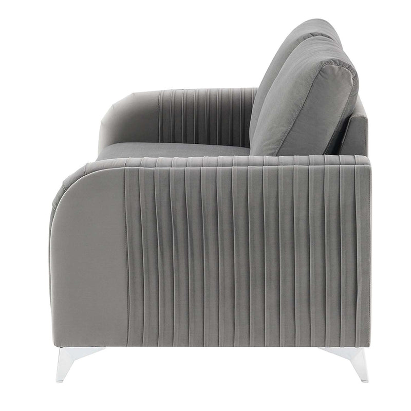 Wenona 59" Loveseat, Gray Velvet Acme