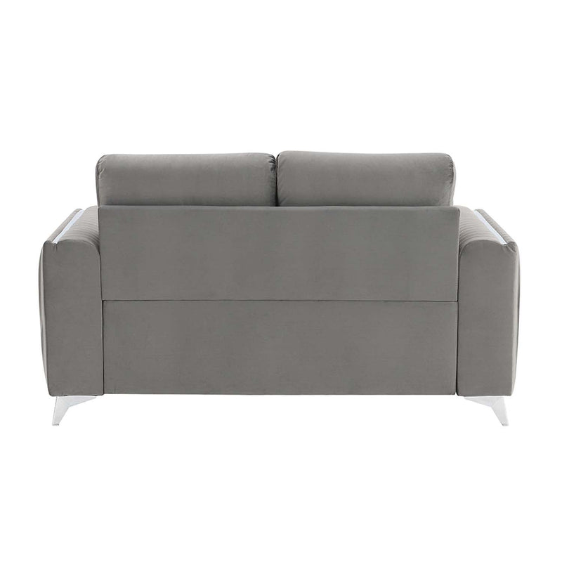 Wenona 59" Loveseat, Gray Velvet Acme