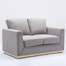 Valin 57" Loveseat, Grey Linen Acme