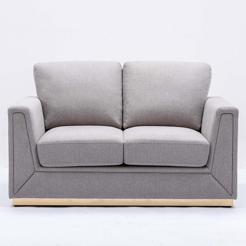 Valin 57" Loveseat, Grey Linen Acme
