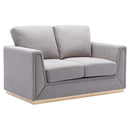 Valin 57" Loveseat, Grey Linen Acme