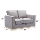 Valin 57" Loveseat, Grey Linen Acme