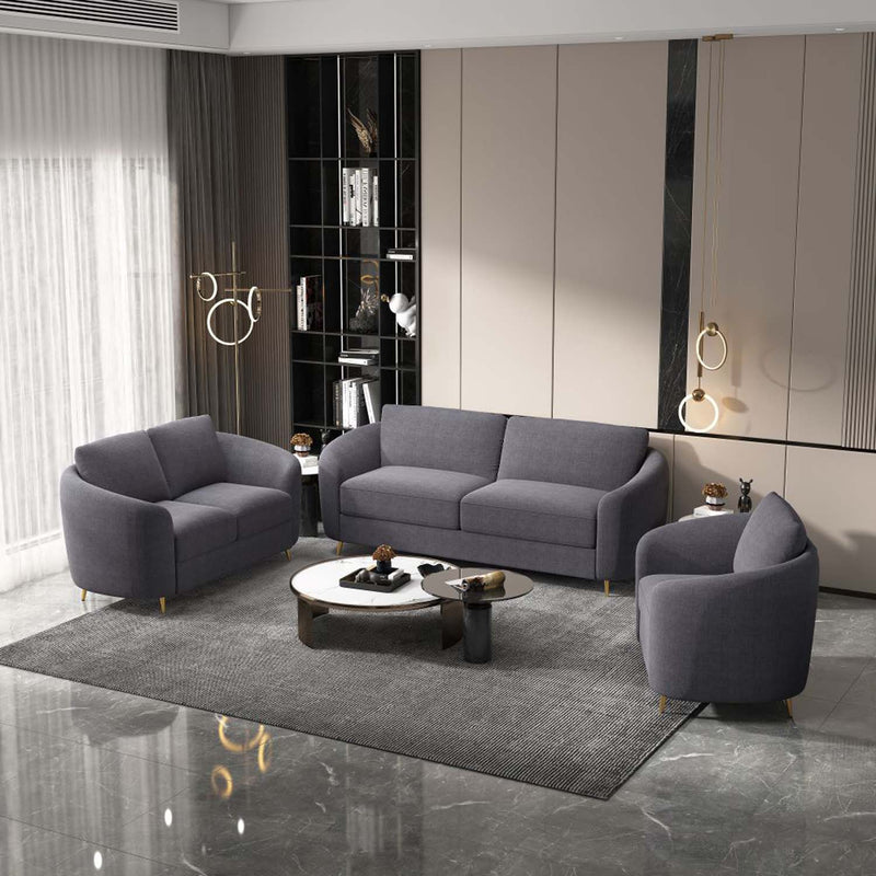 Yuina 60" Loveseat, Gray Linen Acme