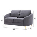 Yuina 60" Loveseat, Gray Linen Acme