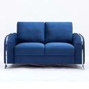Wenona 59" Loveseat, Blue Velvet Acme