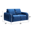 Wenona 59" Loveseat, Blue Velvet Acme