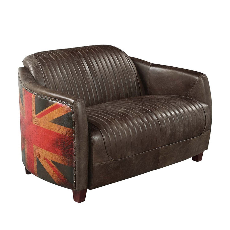 Brancaster 50" Loveseat, Antique Slate Top Grain Leather Acme