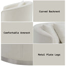 Odette 64" Loveseat w/2 Pillows, Beige Chenille Acme