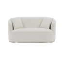 Odette 64" Loveseat w/2 Pillows, Beige Chenille Acme