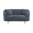 Nakendra 61" Loveseat w/2 Pillows, Cobalt Blue Chenille Acme