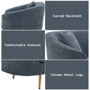 Nakendra 61" Loveseat w/2 Pillows, Cobalt Blue Chenille Acme