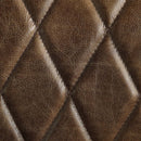 Sedna 50" Loveseat, Espresso Top Grain Leather & Aluminum Acme