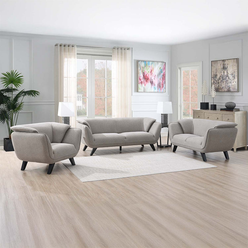Nayeli 65" Loveseat, Brown Linen Acme