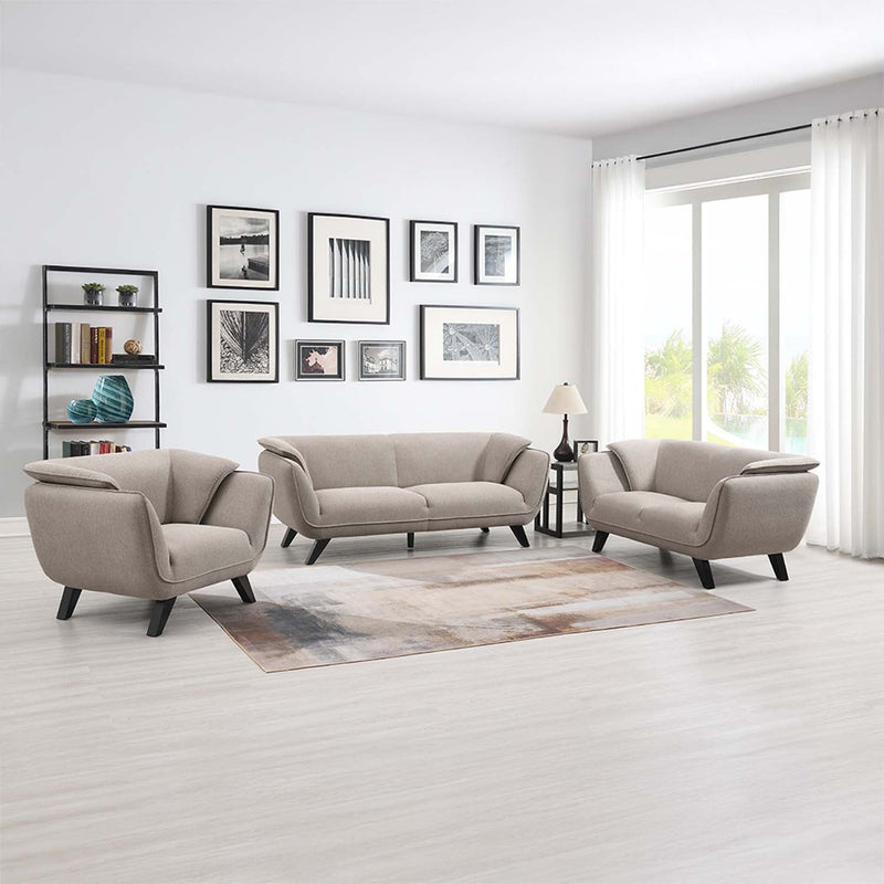 Nayeli 65" Loveseat, Brown Linen Acme