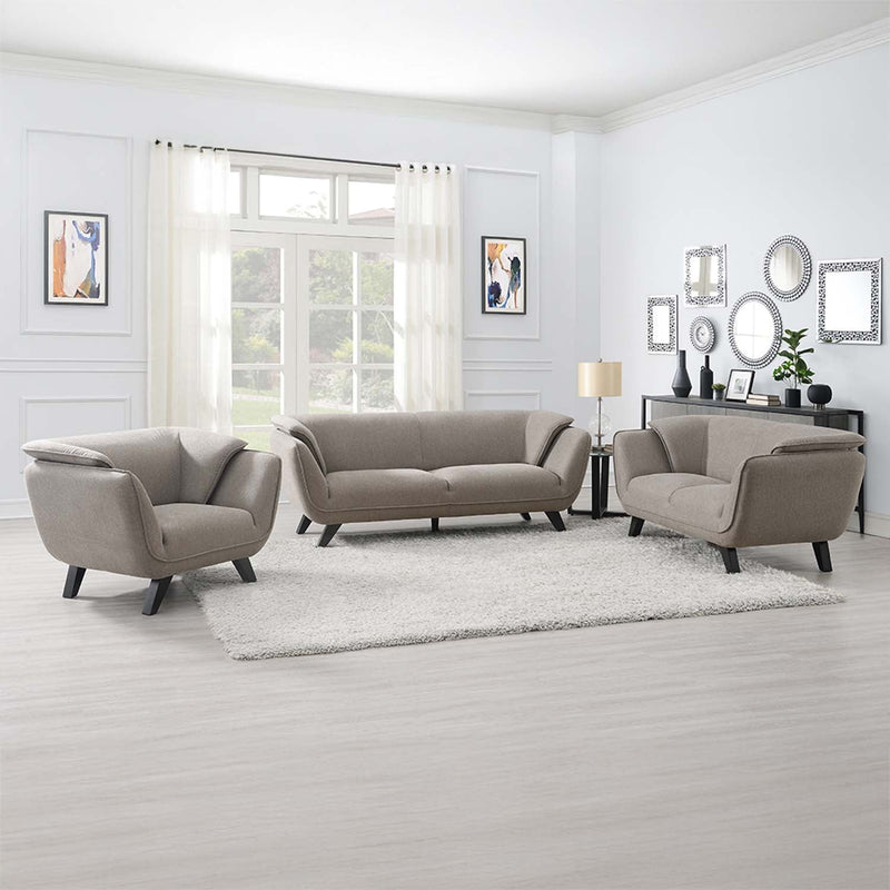 Nayeli 65" Loveseat, Brown Linen Acme