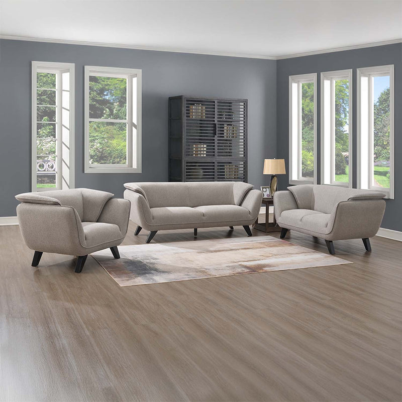 Nayeli 65" Loveseat, Brown Linen Acme
