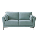 Mesut 68" Loveseat, Sage Green Top Grain Leather & Black Finish Acme