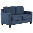Horatio 58" Loveseat, Navy Chenille Acme
