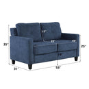 Horatio 58" Loveseat, Navy Chenille Acme