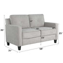 Horatio 58" Loveseat, Taupe Chenille Acme