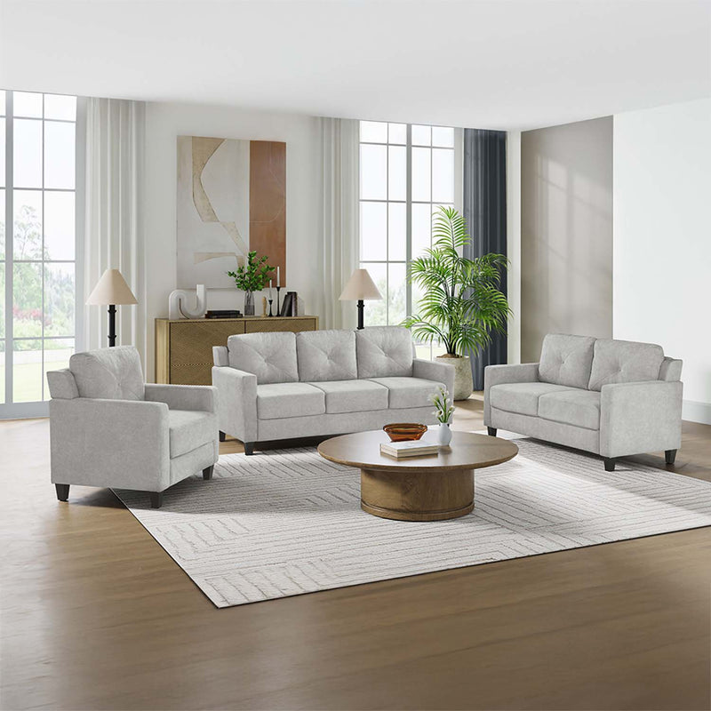 Horatio 58" Loveseat, Taupe Chenille Acme