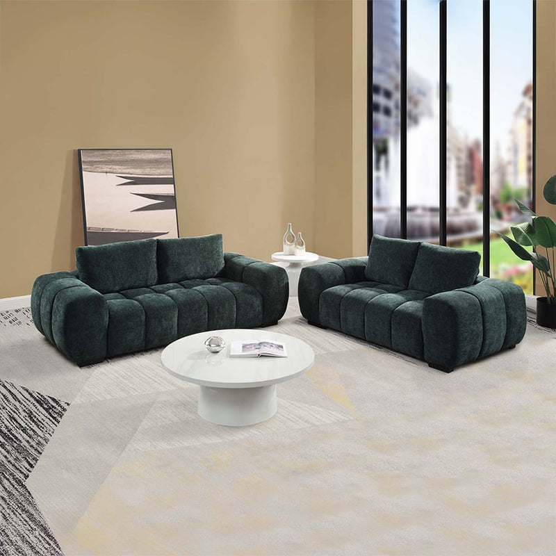 Ferrand 74" Loveseat, Green Linen Acme