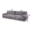 Cadenza 98" Loveseat, Gray Corduroy Acme