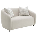 Etienne 67" Loveseat w/3 Pillows, Beige Linen Acme