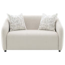 Etienne 67" Loveseat w/3 Pillows, Beige Linen Acme