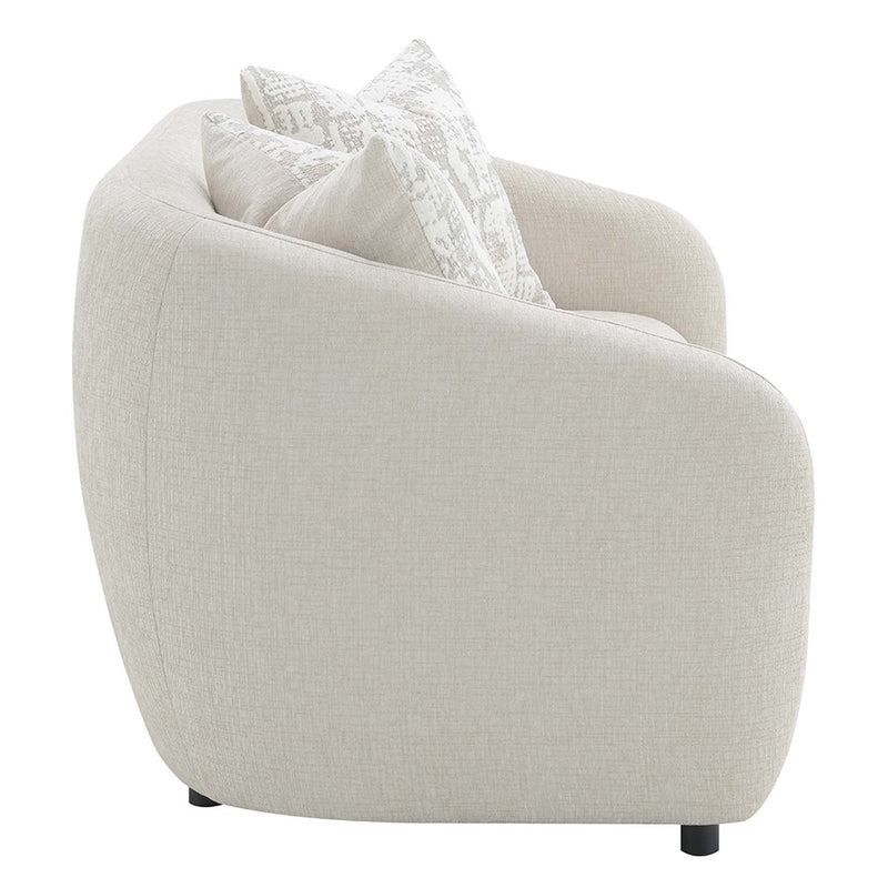 Etienne 67" Loveseat w/3 Pillows, Beige Linen Acme