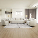 Etienne 67" Loveseat w/3 Pillows, Beige Linen Acme