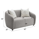 Etienne 67" Loveseat w/3 Pillows, Gray Linen Acme