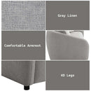 Etienne 67" Loveseat w/3 Pillows, Gray Linen Acme