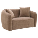 Keith 57" Loveseat w/2 Pillows, Brown Chenille Acme