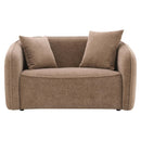 Keith 57" Loveseat w/2 Pillows, Brown Chenille Acme