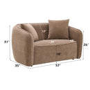 Keith 57" Loveseat w/2 Pillows, Brown Chenille Acme