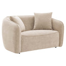 Keith 57" Loveseat w/2 Pillows, Beige Chenille Acme