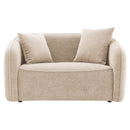 Keith 57" Loveseat w/2 Pillows, Beige Chenille Acme