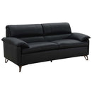 Eilene 83" Loveseat, Black Top Grain Leather Acme