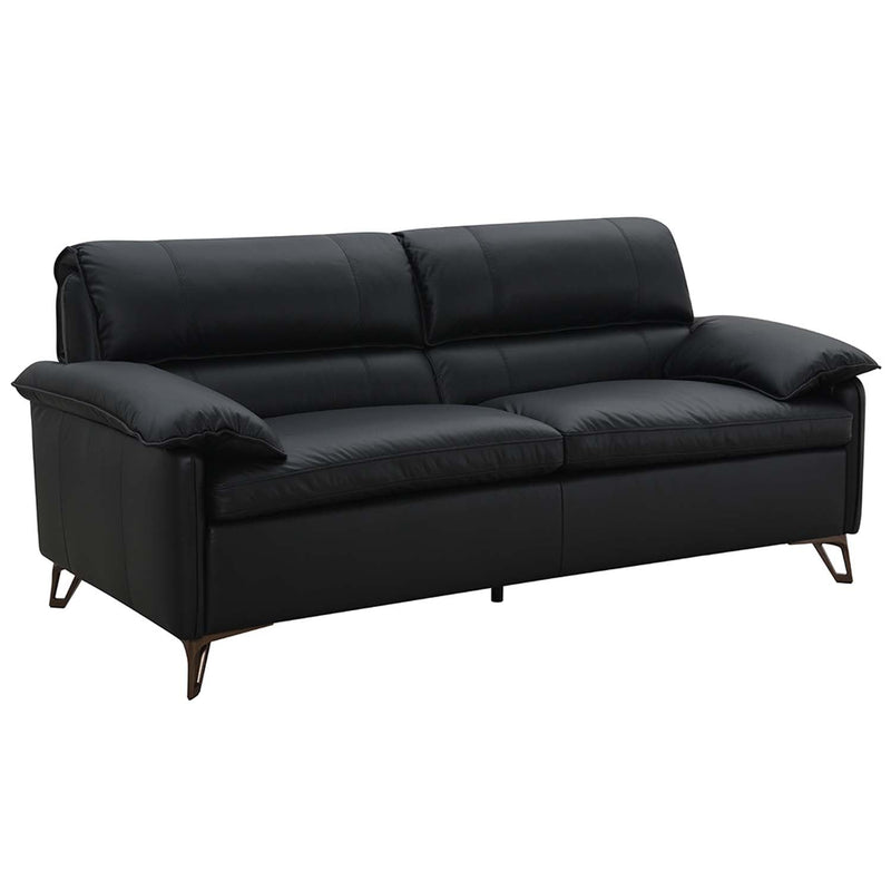 Eilene 83" Loveseat, Black Top Grain Leather Acme