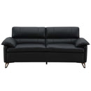 Eilene 83" Loveseat, Black Top Grain Leather Acme