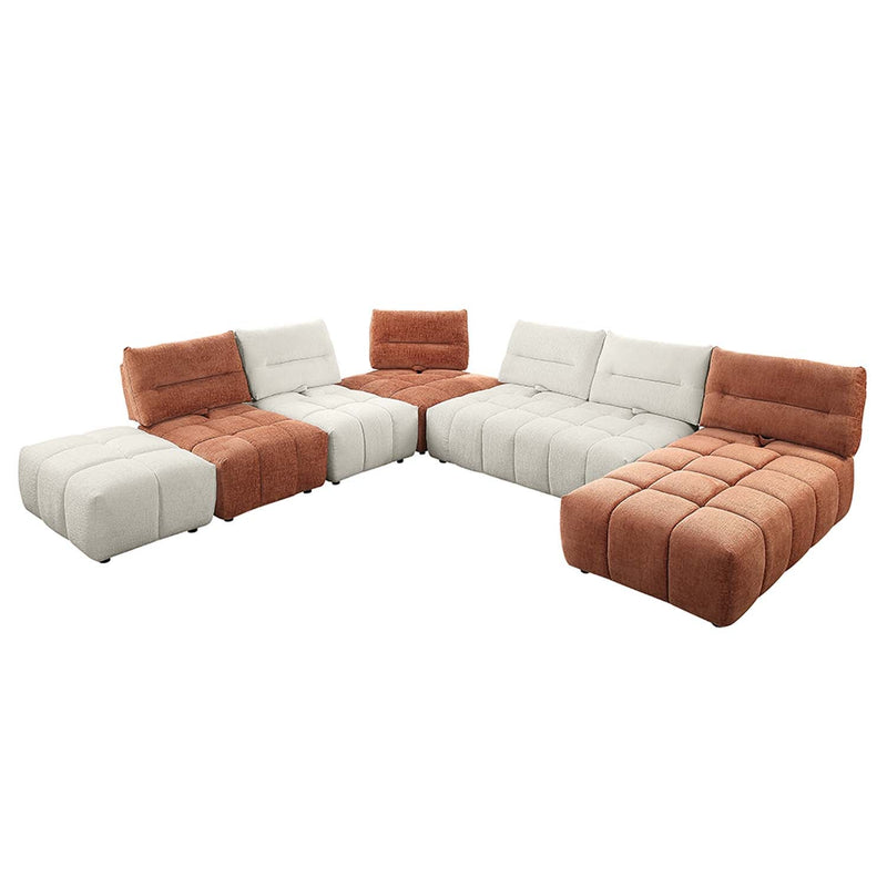 Loanna Modular - 67" Loveseat, Beige Linen Acme