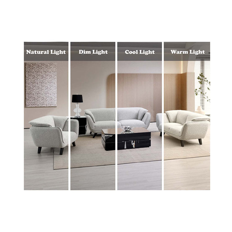 Nayeli 65" Loveseat, Light Gray Boucle Acme