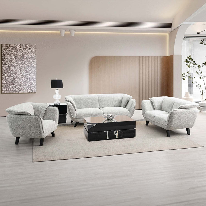 Nayeli 65" Loveseat, Light Gray Boucle Acme